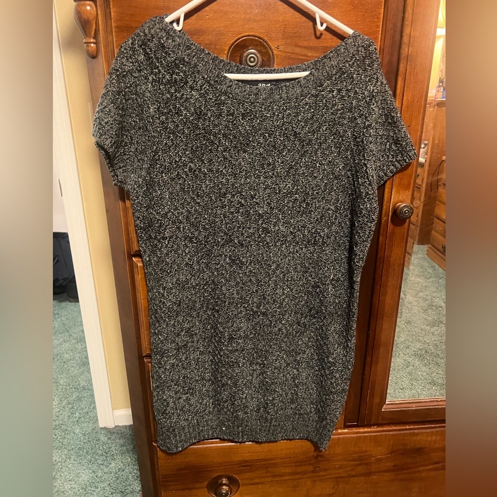 a.n.a Charcoal Knit Top